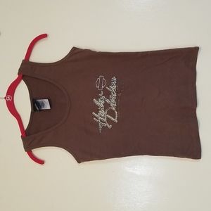 Harley Davidson brown glitter tank